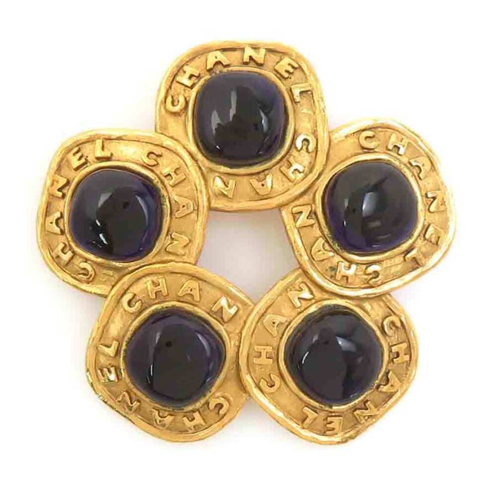 Chanel Brooch Glass And Metal Gold #327632C85B